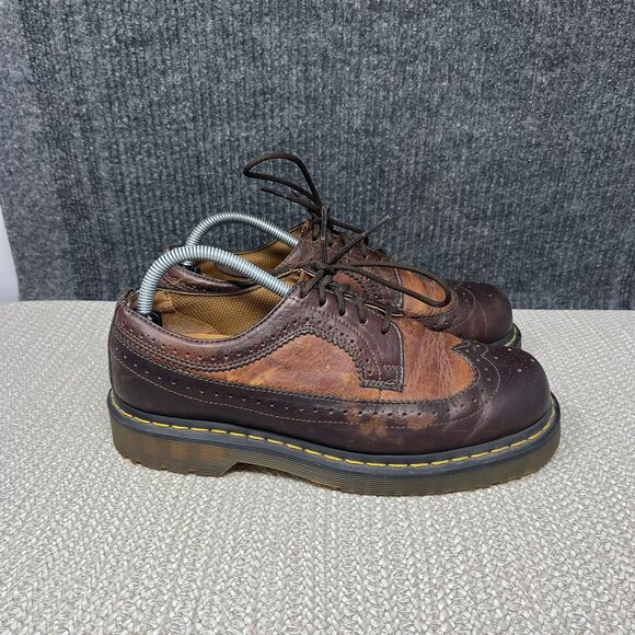 Dr. Martens Brogue Wingtip Oxfords Brown Leather 3989 Mens 9 / Women’s 10 US